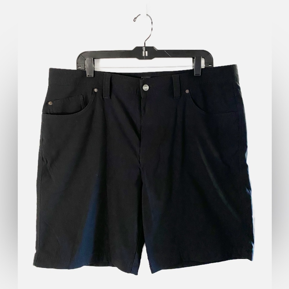 Prana Brion II Black Flat Front Shorts - Size 38/9